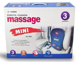 “Robotic Cushion Massage Mini – Portable Heated Back & Neck Massager”