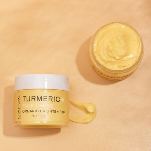 Turmeric Skin Care Set – Cream 50g + Essential Oil 30ml | Brightening, Hydrating & Nourishing Skincare
