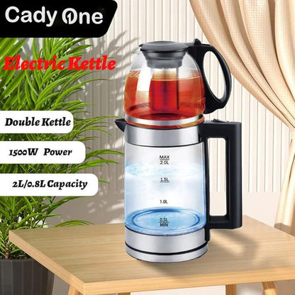 2-in-1 Multi-Functional Electric Kettle | 2.0L Fast Boil & Cooking Kettle | Safety Auto Shut-Off
