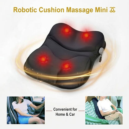 “Robotic Cushion Massage Mini – Portable Heated Back & Neck Massager”