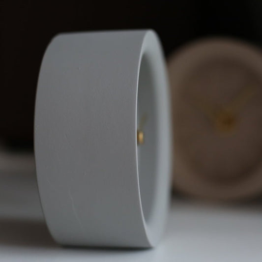 Industrial Style | Minimalist Cement Silent Desk Clock| Nordic | Round