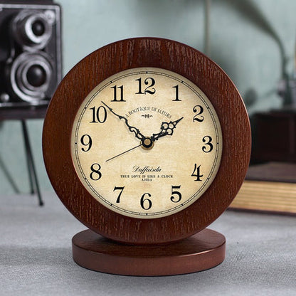 “Modern Wooden Table Clock – Minimalist Bedroom & Desk Design”