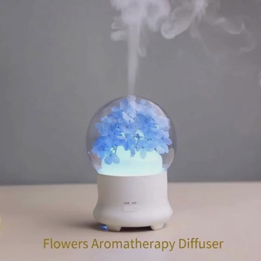 “Flower Aromatherapy Diffuser – LED Ultrasonic Humidifier”