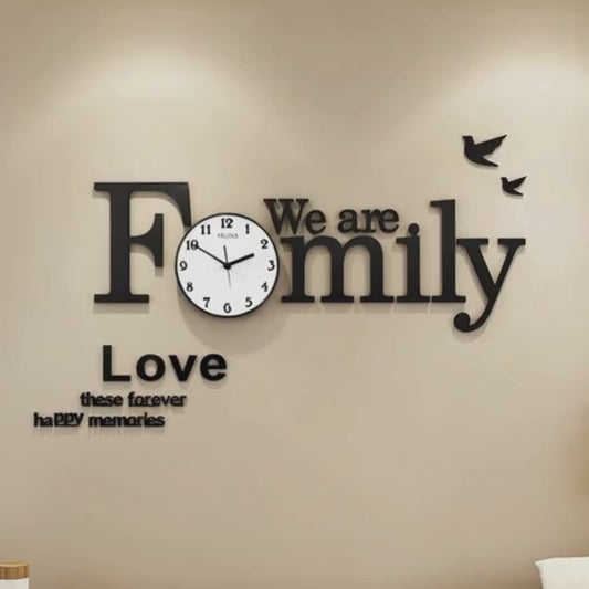 Family Wall Clock – Luxury Modern DIY Alphabet Design