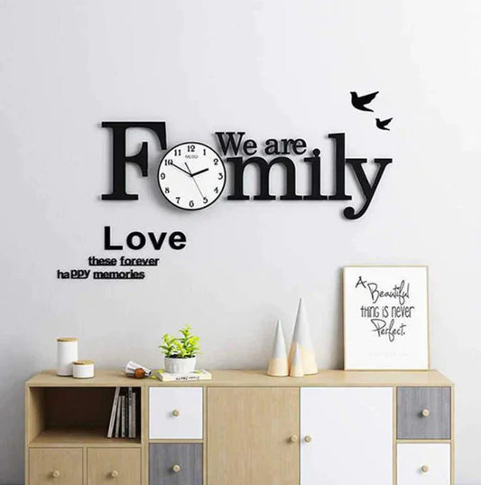Family Wall Clock – Luxury Modern DIY Alphabet Design